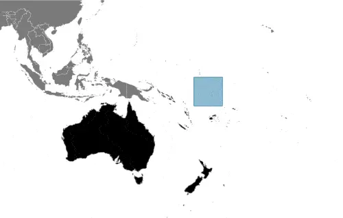This image shows the location of Tuvalu, Oceania. For more geographical details of Tuvalu, please see this page below.