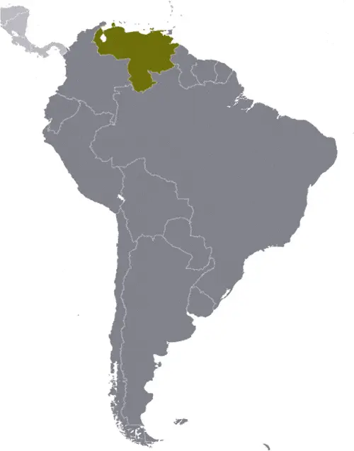 This image shows the location of Venezuela, South America. For more geographical details of Venezuela, please see this page below.