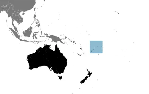 This image shows the location of Wallis and Futuna, Oceania. For more geographical details of Wallis and Futuna, please see this page below.