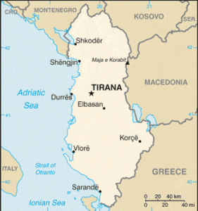 Map of Albania