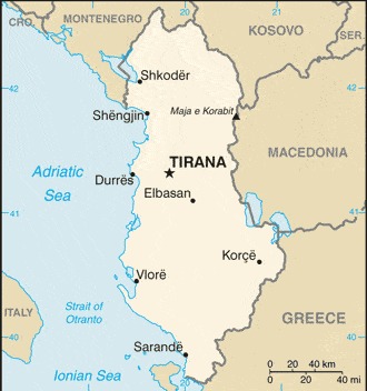 Albania Map In Europe