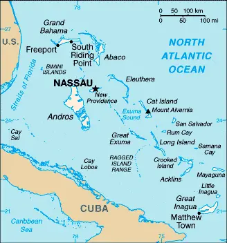 This image shows the draft map of Bahamas, Central America, and the Caribbean. For more details of the map of Bahamas, please see this page below.