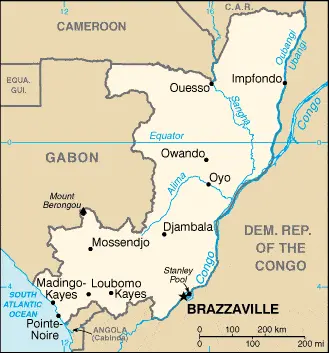 This image shows the draft map of Republic of the Congo, Africa. For more details of the map of Republic of the Congo, please see this page below.