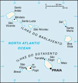 This image shows the draft map of Cabo Verde, Africa. For more details of the map of Cabo Verde, please see this page below.