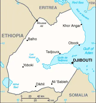 This image shows the draft map of Djibouti, Africa. For more details of the map of Djibouti, please see this page below.