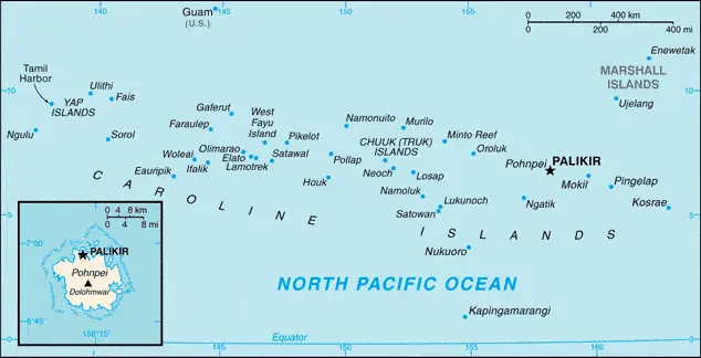 This image shows the draft map of Micronesia, Oceania. For more details of the map of Micronesia, please see this page below.