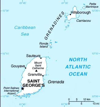 This image shows the draft map of Grenada, Central America, and the Caribbean. For more details of the map of Grenada, please see this page below.