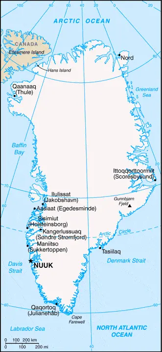This image shows the draft map of Greenland, Arctic Region. For more details of the map of Greenland, please see this page below.