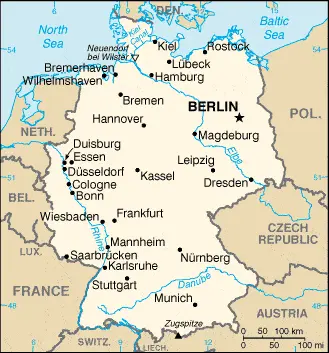 This image shows the draft map of Germany, Europe. For more details of the map of Germany, please see this page below.