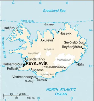 This image shows the draft map of Iceland, Arctic Region. For more details of the map of Iceland, please see this page below.