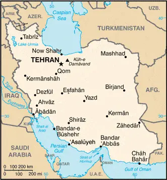 This image shows the draft map of Iran, Middle East. For more details of the map of Iran, please see this page below.