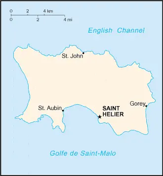 This image shows the draft map of Jersey, Europe. For more details of the map of Jersey, please see this page below.