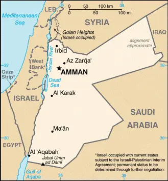 This image shows the draft map of Jordan, Middle East. For more details of the map of Jordan, please see this page below.