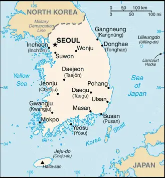 This image shows the draft map of Korea South, Asia. For more details of the map of Korea South, please see this page below.