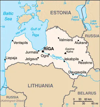 This image shows the draft map of Latvia, Europe. For more details of the map of Latvia, please see this page below.