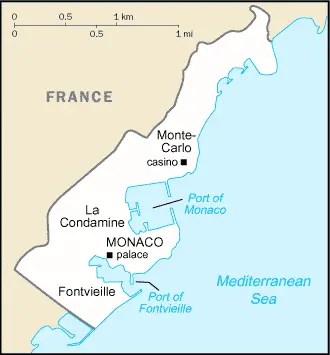 This image shows the draft map of Monaco, Europe. For more details of the map of Monaco, please see this page below.