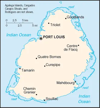 This image shows the draft map of Mauritius, Africa. For more details of the map of Mauritius, please see this page below.
