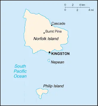 This image shows the draft map of Norfolk Island, Oceania. For more details of the map of Norfolk Island, please see this page below.
