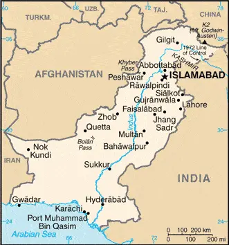 This image shows the draft map of Pakistan, Asia. For more details of the map of Pakistan, please see this page below.