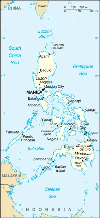 This image shows the draft map of Philippines, Southeast Asia. For more details of the map of Philippines, please see this page below.