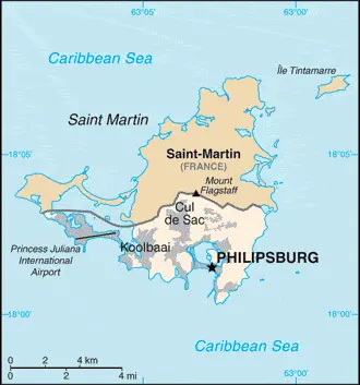 This image shows the draft map of Sint Maarten, Central America, and the Caribbean. For more details of the map of Sint Maarten, please see this page below.