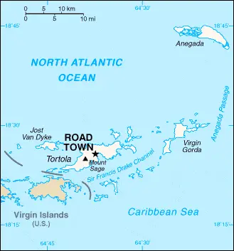 This image shows the draft map of British Virgin Islands, Central America, and the Caribbean. For more details of the map of British Virgin Islands, please see this page below.