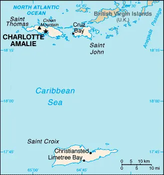 This image shows the draft map of Virgin Islands, Central America, and the Caribbean. For more details of the map of Virgin Islands, please see this page below.