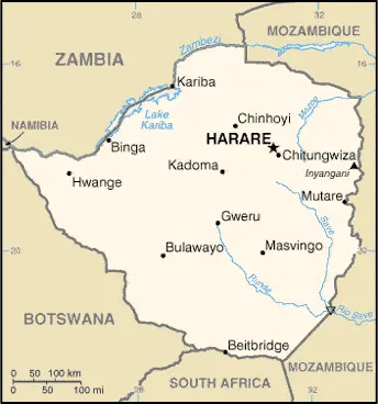 This image shows the draft map of Zimbabwe, Africa. For more details of the map of Zimbabwe, please see this page below.